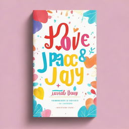 Create an eye-catching book cover for a best-selling book titled 'Love Peace and Joy'