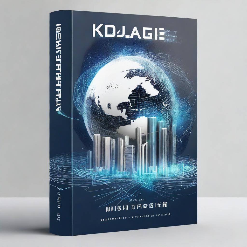 Design a book cover titled 'Knowledge is the New World Currency'