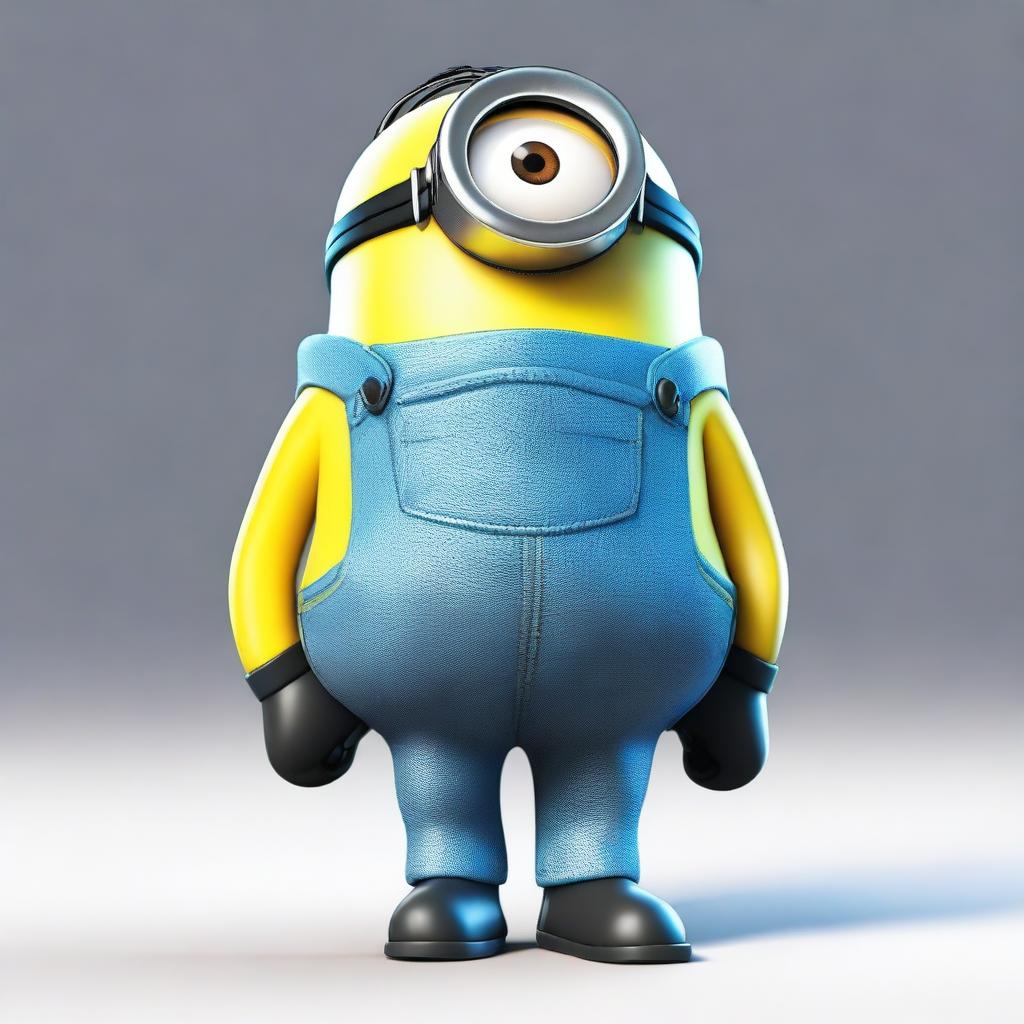 The back view of a single Minion from the Despicable Me series