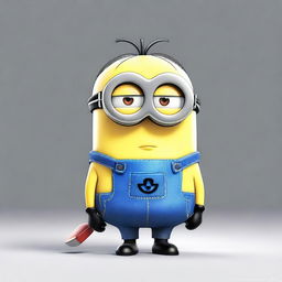 The back view of a single Minion from the Despicable Me series