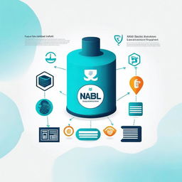 Create an image for a completion report titled 'NABIL BANK LIMITED DATA SANITIZATION PROJECT'