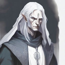 A detailed illustration of a male changeling character from Dungeons & Dragons