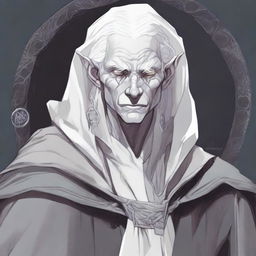 A detailed illustration of a male changeling character from Dungeons & Dragons