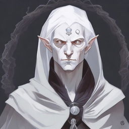 A detailed illustration of a male changeling character from Dungeons & Dragons