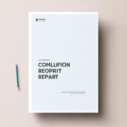 A professional and clean report cover with the title 'COMPLETION REPORT'