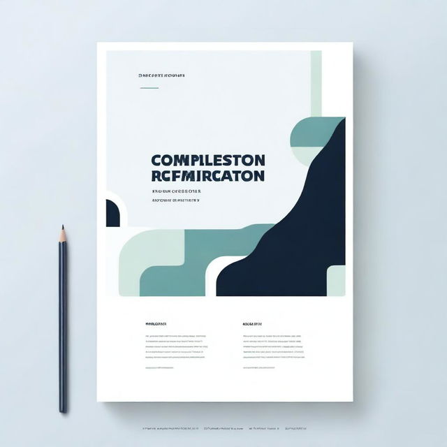 A professional and clean report cover with the title 'COMPLETION REPORT'