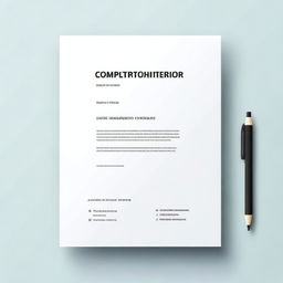 A professional and clean report cover with the title 'COMPLETION REPORT'