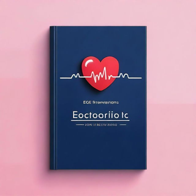 Create a cover for a book on ECG (Electrocardiography)