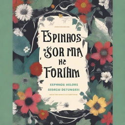 A book cover with the title 'Espinhos se tornam flores na destruição'