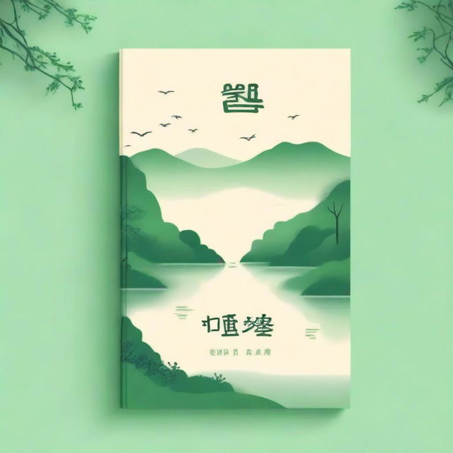 Design a book cover with a warm and serene natural landscape background, such as a tranquil lake or a lush green forest, to create a relaxing and reassuring atmosphere suitable for a book on mental health