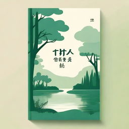 Design a book cover with a warm and serene natural landscape background, such as a tranquil lake or a lush green forest, to create a relaxing and reassuring atmosphere suitable for a book on mental health