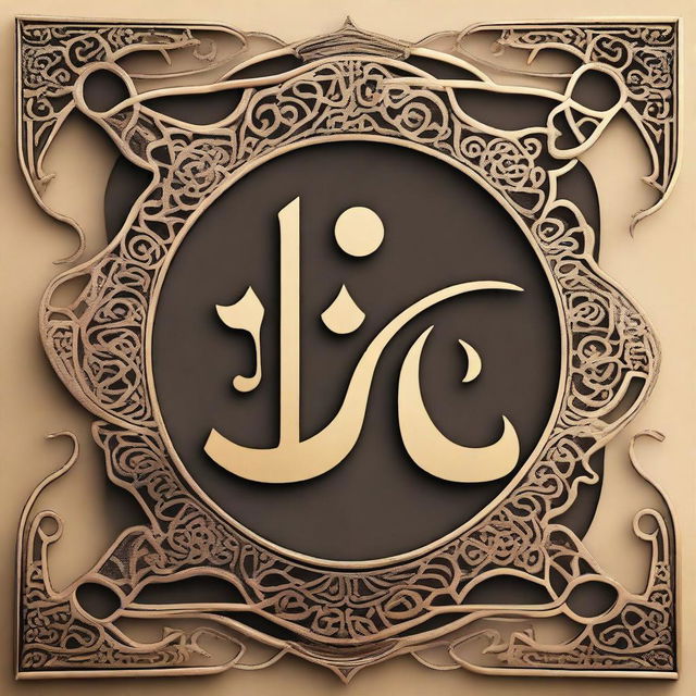 Create an elegant piece of Islamic art featuring the calligraphy of the word 'Allah'