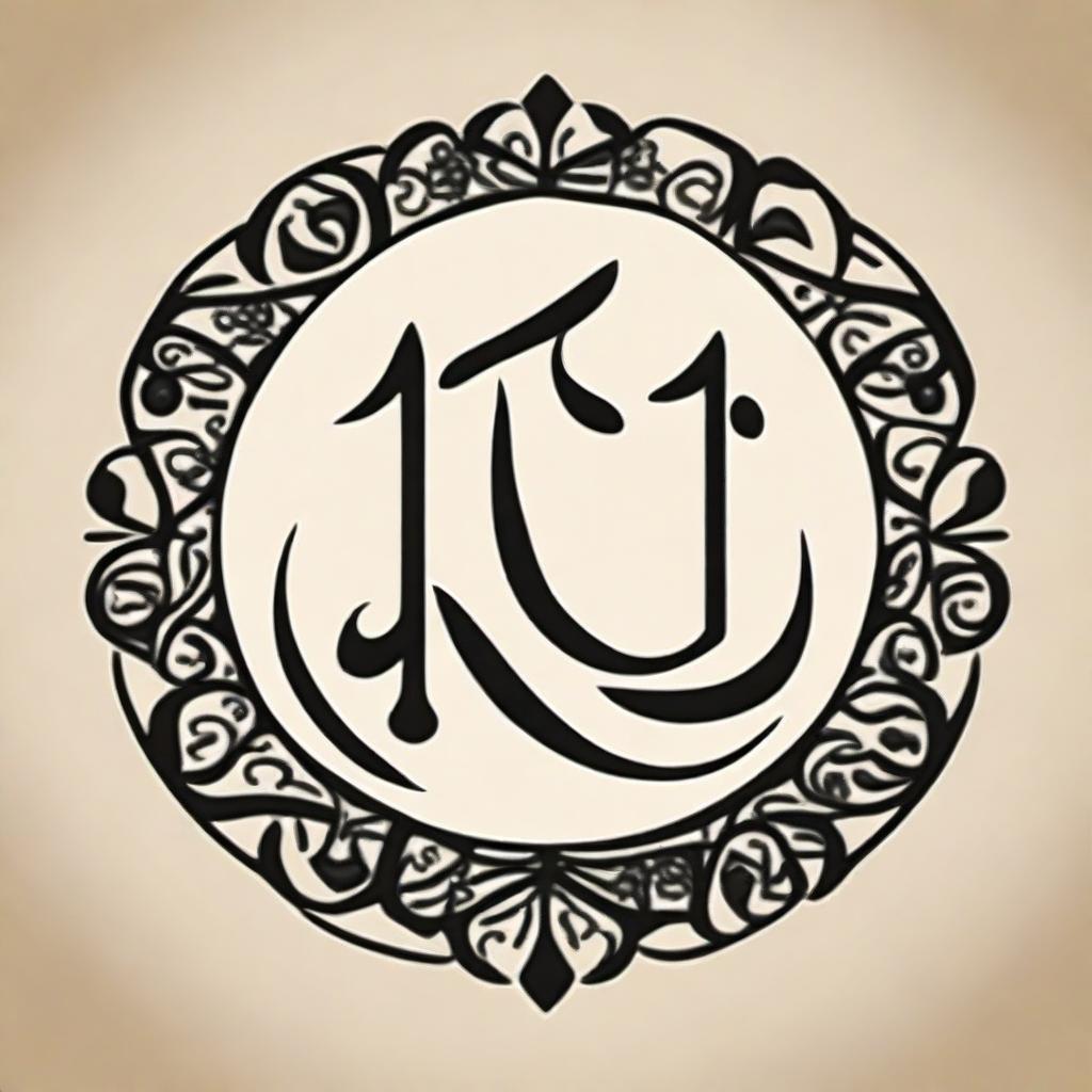 Create an elegant piece of calligraphy featuring the word 'Allah' in Arabic