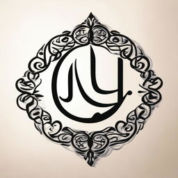 Create an elegant piece of calligraphy featuring the word 'Allah' in Arabic language