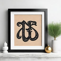 A punch needle design featuring the name 'ALLAH' in Arabic calligraphy, framed in an A4 size