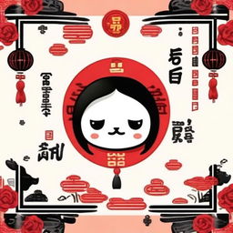 Design a WeChat profile picture with a strong emphasis on red elements