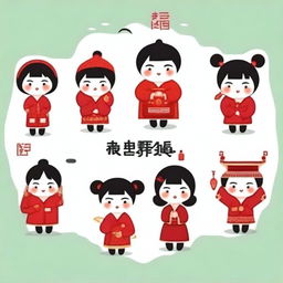 Design a WeChat profile picture with a strong emphasis on red elements