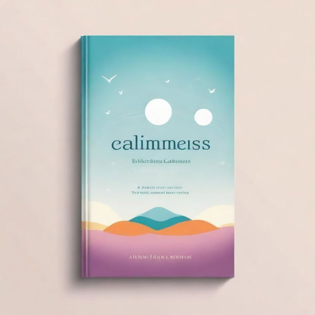 A book cover design for a music therapy book titled 'Calmness'