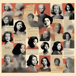 A book cover design featuring a collage of famous women throughout history, each depicted giving powerful speeches