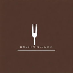 Create a sleek and modern logo for a dining club, featuring elegant typography and subtle culinary elements like a fork, knife, or plate