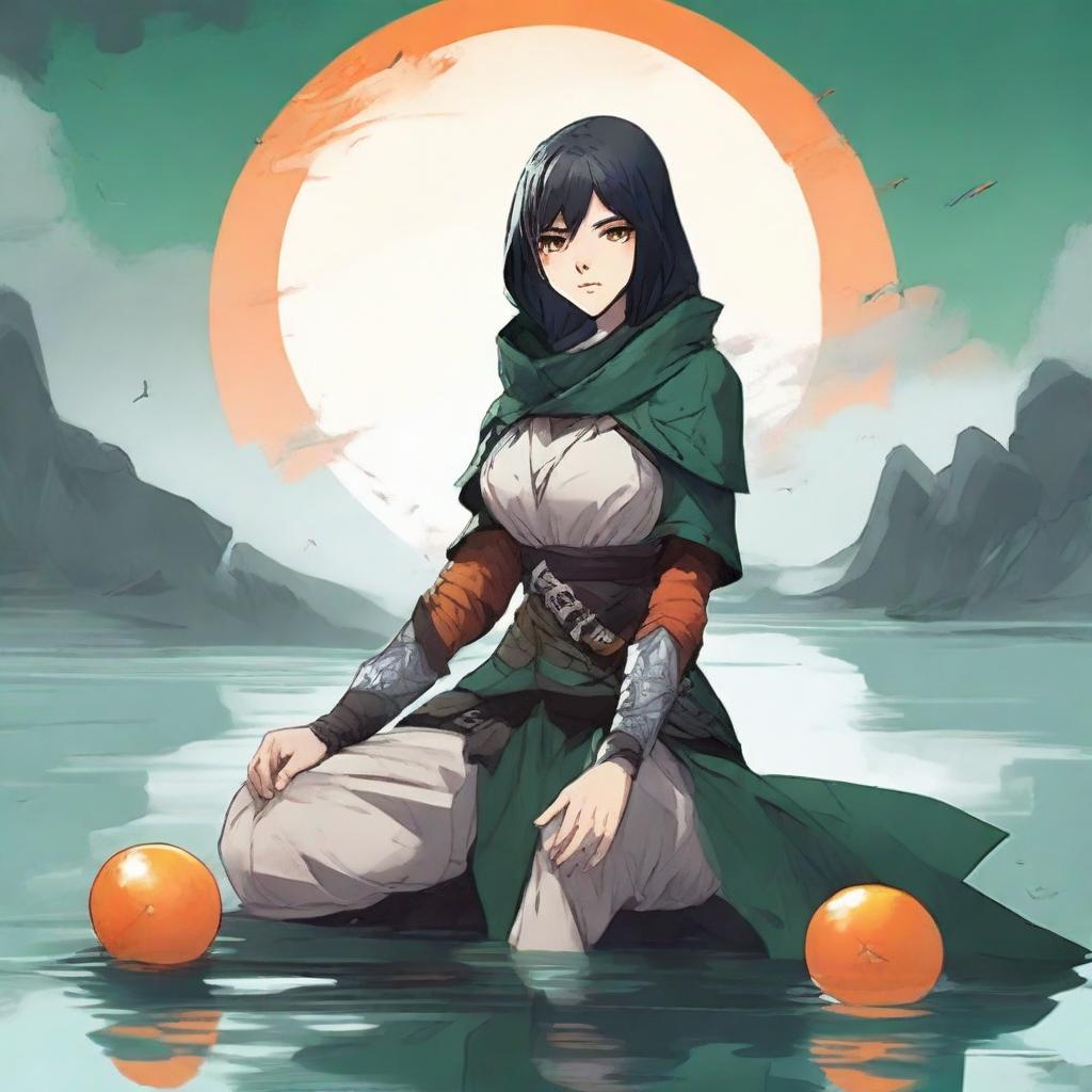 A light novel cover in an anime style featuring a girl with black hair and orange eyes, giving a slight smile