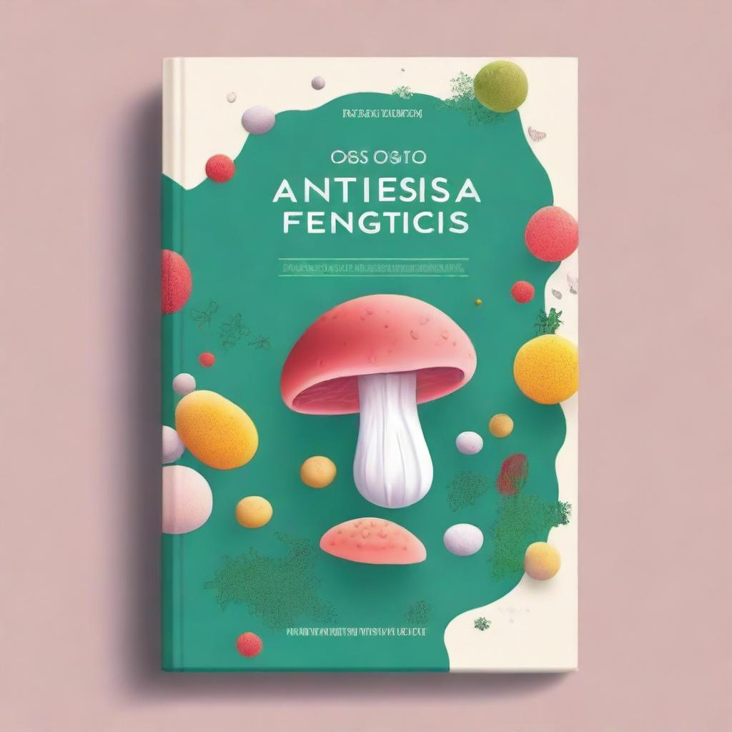 Design a book cover for a book titled 'OS ANTIFÚNGICOS' about medicines against fungi