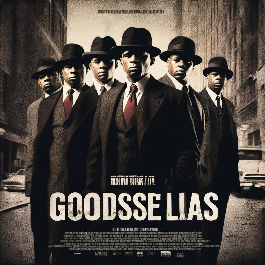 Create a gangster-themed movie poster titled 'Goodsellas'