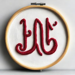 Create a punch needle embroidery with emboss effect featuring the name 'Allah'