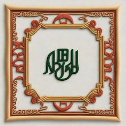 Create an embroidery with an embossed effect featuring only the name 'Abu Dhabi'