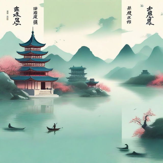 Design a mesmerizing book cover for a Wuxia novel set in the Murim world