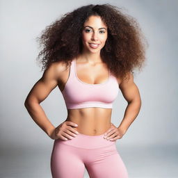 A beautiful Latina woman with athletic build, wearing stylish and form-fitting clothes