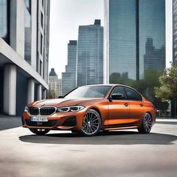 A high-resolution image of a BMW G20 M Sport 330i parked in an urban setting