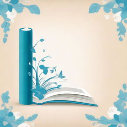 Create a book cover featuring the pages of a blue book with a turning page