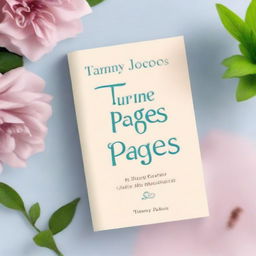 Create a book cover titled 'Turning Pages: A Stroke Survivor’s Tale' by Tammy Jacobs