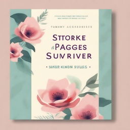 Create a book cover titled 'Turning Pages: A Stroke Survivor’s Tale' by Tammy Jacobs