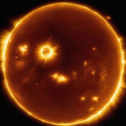 A high-resolution image of the Sun, showing its surface in great detail