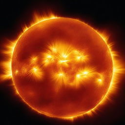 A high-resolution image of the Sun, showing its surface in great detail