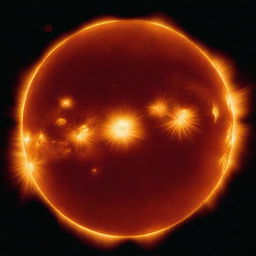 A high-resolution image of the Sun, showing its surface in great detail