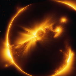 A high-resolution image of the Sun, showcasing its intense brightness and surface details