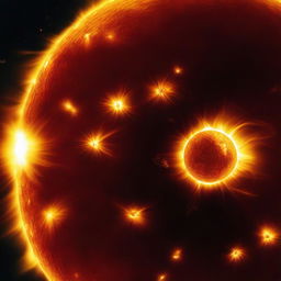 A high-resolution image of the Sun, showcasing its intense brightness and surface details