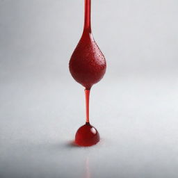 A minimalist, photorealistic logo for DiabetesStopper.com with a red blood droplet being pierced by sugar crystals. The droplet is floating amidst a traffic stop environment.