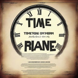 Create a film poster for a mystery thriller titled 'TIME FRAME'