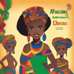 Create a front cover for an African children’s cultural fashion book