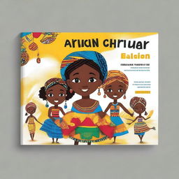 Create a front cover for an African children’s cultural fashion book