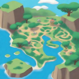 Create an image of a new Pokémon region inspired by Latin America