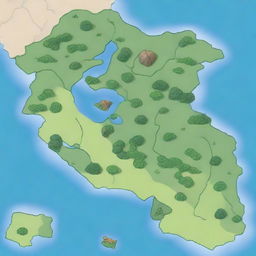 Create an image of a new Pokémon region inspired by Latin America