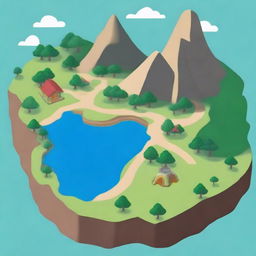 Create an image of a new Pokémon region inspired by Latin America