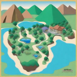 Create an image of a new Pokémon region inspired by Latin America