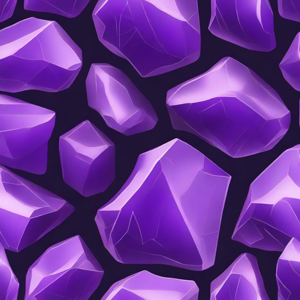 A highly detailed and realistic depiction of an amethyst rock