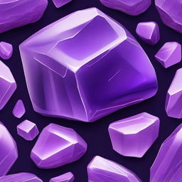 A highly detailed and realistic depiction of an amethyst rock